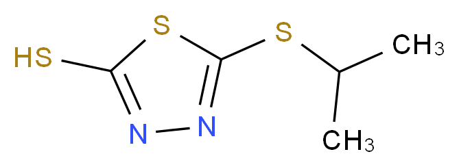 5-(isopropylthio)-1,3,4-thiadiazole-2-thiol_分子结构_CAS_62868-67-1)