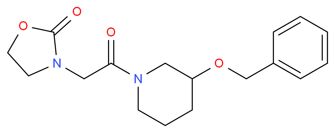 3-{2-[3-(benzyloxy)-1-piperidinyl]-2-oxoethyl}-1,3-oxazolidin-2-one_分子结构_CAS_)