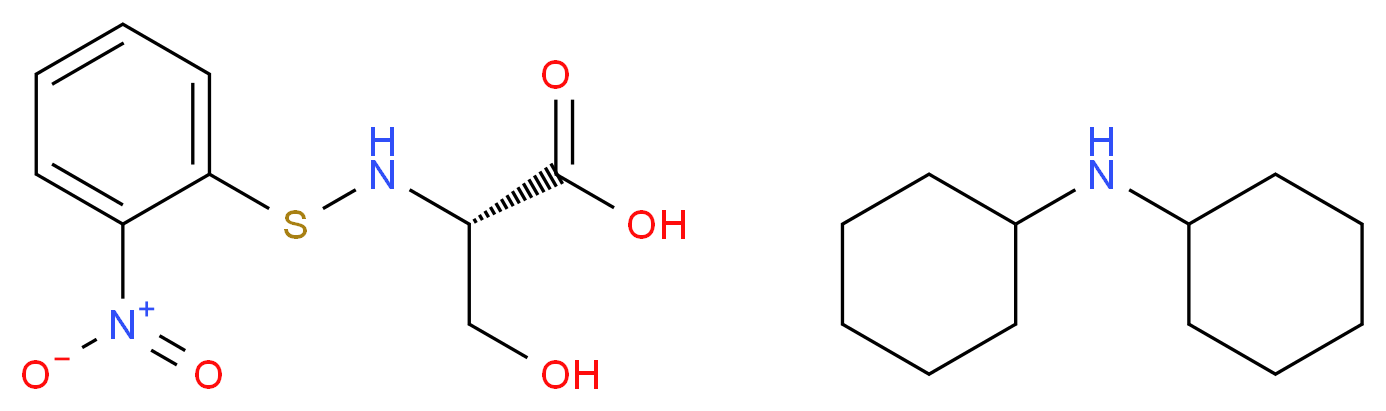 (2S)-3-hydroxy-2-{[(2-nitrophenyl)sulfanyl]amino}propanoic acid; N-cyclohexylcyclohexanamine_分子结构_CAS_2418-89-5