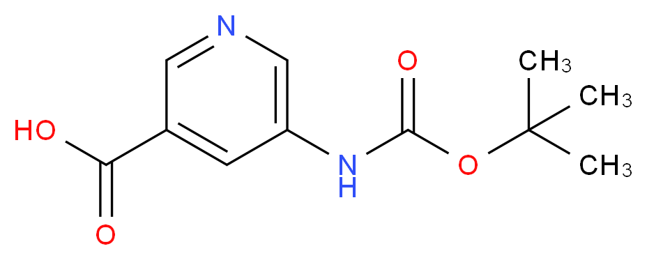 5-{[(tert-butoxy)carbonyl]amino}pyridine-3-carboxylic acid_分子结构_CAS_337904-92-4