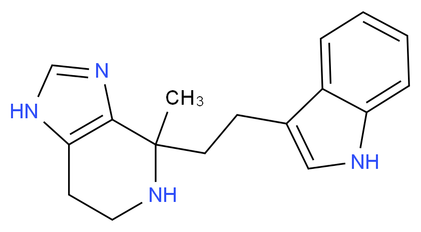 4-[2-(1H-indol-3-yl)ethyl]-4-methyl-4,5,6,7-tetrahydro-1H-imidazo[4,5-c]pyridine_分子结构_CAS_)