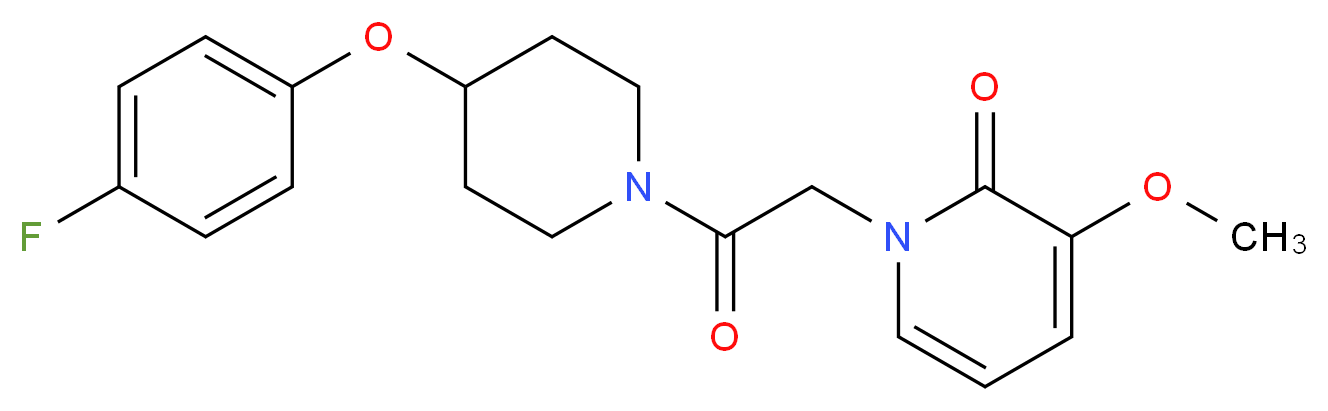 1-{2-[4-(4-fluorophenoxy)piperidin-1-yl]-2-oxoethyl}-3-methoxypyridin-2(1H)-one_分子结构_CAS_)