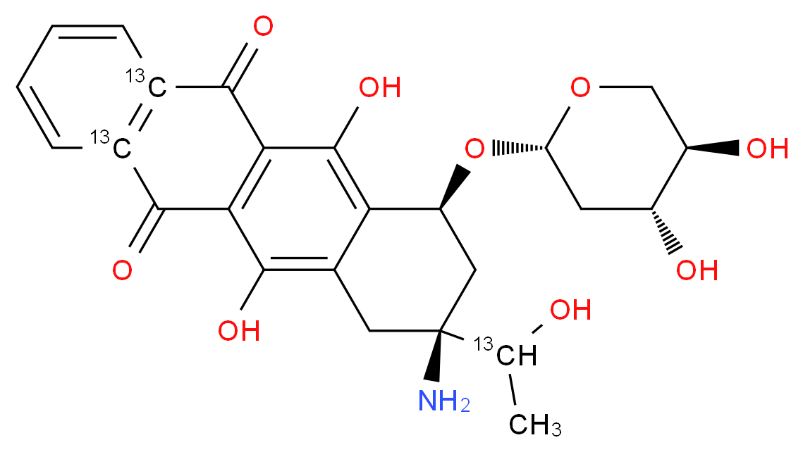 Amrubicinol-13C3 (Mixture of Diastereomers)_分子结构_CAS_)