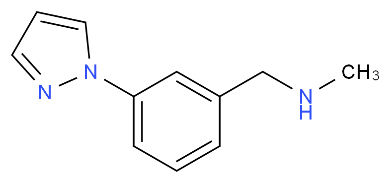 methyl({[3-(1H-pyrazol-1-yl)phenyl]methyl})amine_分子结构_CAS_956533-47-4
