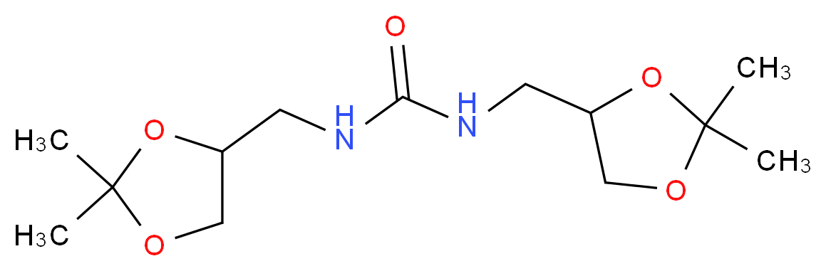 1,3-bis[(2,2-dimethyl-1,3-dioxolan-4-yl)methyl]urea_分子结构_CAS_159390-20-2