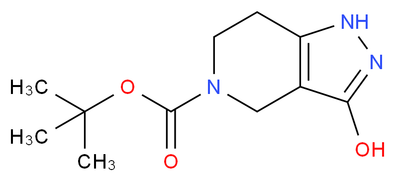 tert-butyl 3-hydroxy-1H,4H,5H,6H,7H-pyrazolo[4,3-c]pyridine-5-carboxylate_分子结构_CAS_152559-30-3