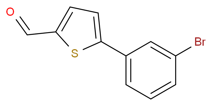 5-(3-bromophenyl)thiophene-2-carbaldehyde_分子结构_CAS_38401-72-8