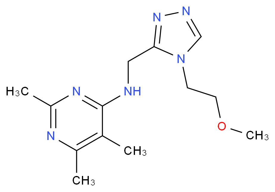 N-{[4-(2-methoxyethyl)-4H-1,2,4-triazol-3-yl]methyl}-2,5,6-trimethylpyrimidin-4-amine_分子结构_CAS_)