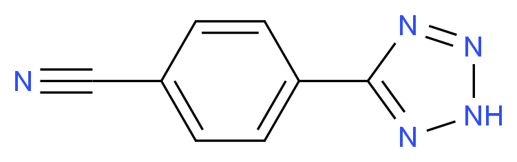 4-(2H-TETRAZOL-5-YL)-BENZONITRILE_分子结构_CAS_14389-10-7)