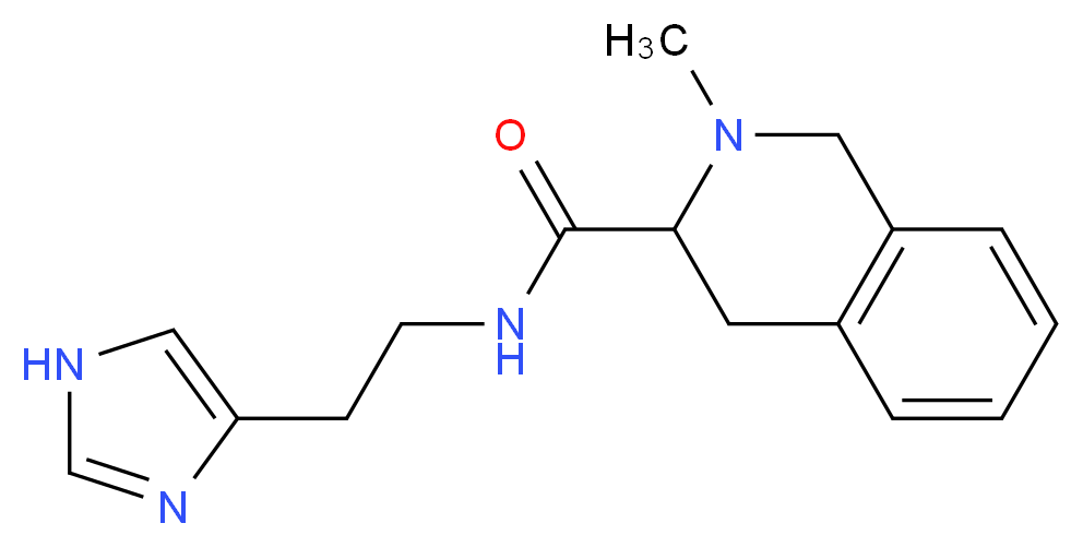N-[2-(1H-imidazol-4-yl)ethyl]-2-methyl-1,2,3,4-tetrahydro-3-isoquinolinecarboxamide_分子结构_CAS_)