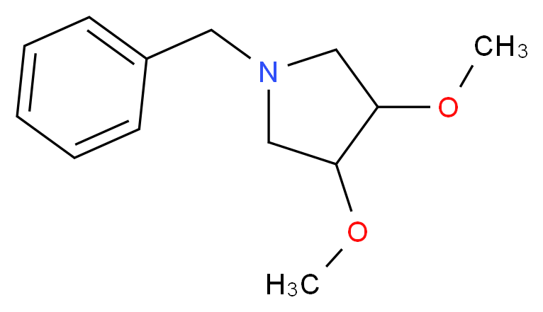 3,4-DIMETHOXY-1-(PHENYLMETHYL)-PYRROLIDINE_分子结构_CAS_63126-22-7)