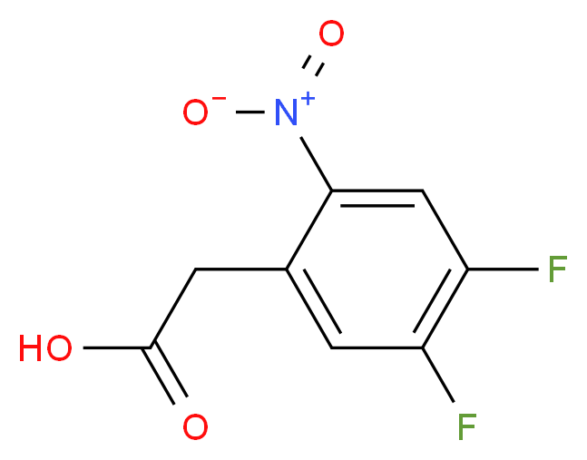 2-(4,5-Difluoro-2-nitrophenyl)acetic acid_分子结构_CAS_1000339-22-9)