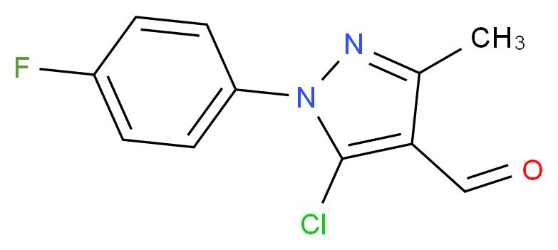 5-chloro-1-(4-fluorophenyl)-3-methyl-1H-pyrazole-4-carbaldehyde_分子结构_CAS_377767-11-8)