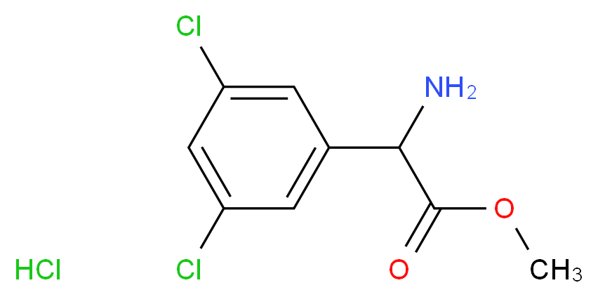 AMINO-(3,5-DICHLORO-PHENYL)-ACETIC ACID METHYL ESTER HYDROCHLORIDE_分子结构_CAS_1137447-08-5)