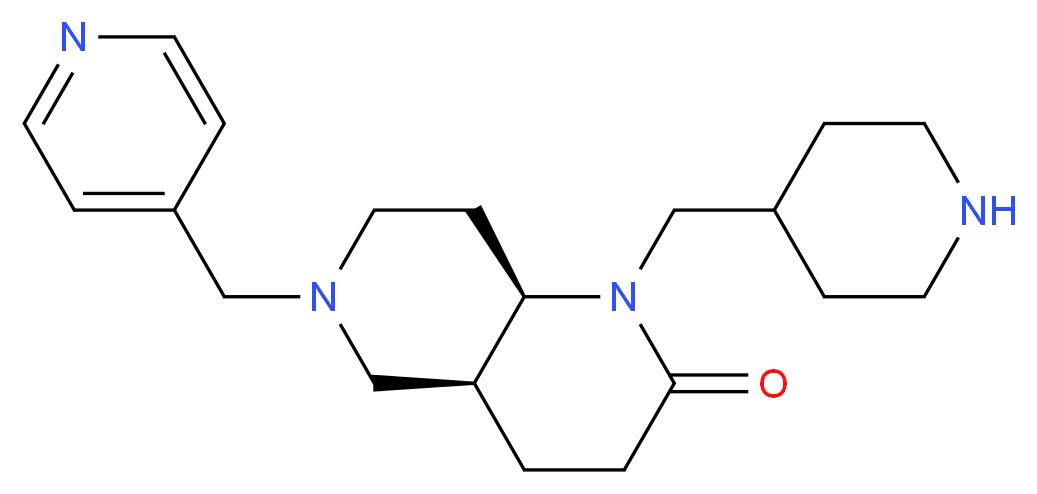 (4aS*,8aR*)-1-(piperidin-4-ylmethyl)-6-(pyridin-4-ylmethyl)octahydro-1,6-naphthyridin-2(1H)-one_分子结构_CAS_)