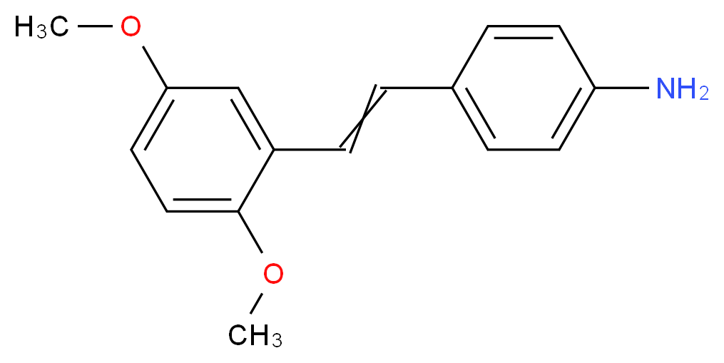 4-[2-(2,5-dimethoxyphenyl)ethenyl]aniline_分子结构_CAS_32180-65-7