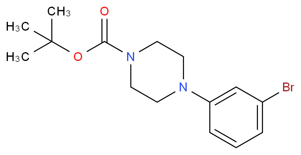 1-BOC-4-(3-BROMOPHENYL)PIPERAZINE_分子结构_CAS_327030-39-7)