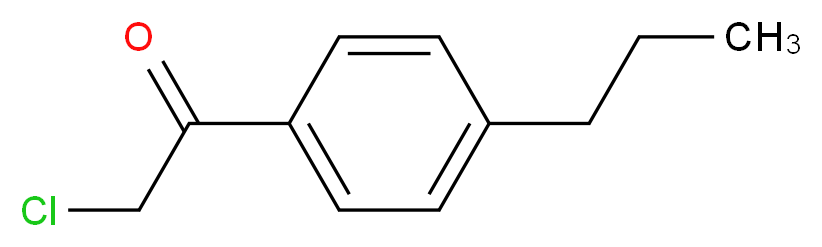 2-Chloro-1-(4-propyl-phenyl)-ethanone_分子结构_CAS_105443-49-0)