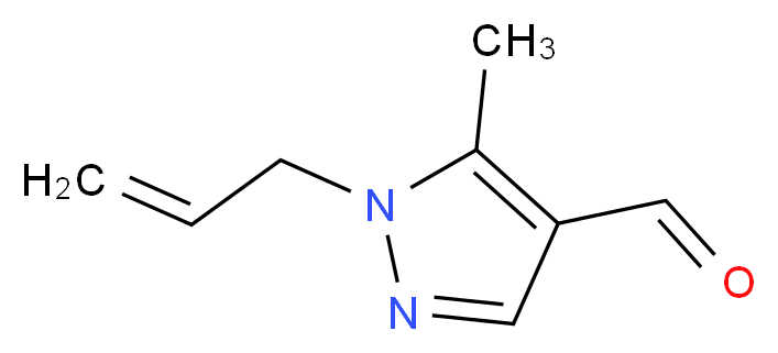 5-methyl-1-(prop-2-en-1-yl)-1H-pyrazole-4-carbaldehyde_分子结构_CAS_957313-16-5