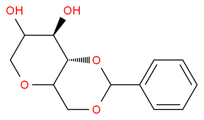 1,5-Anhydro-4,6-O-benzylidene-D-glucitol_分子结构_CAS_65190-39-8)