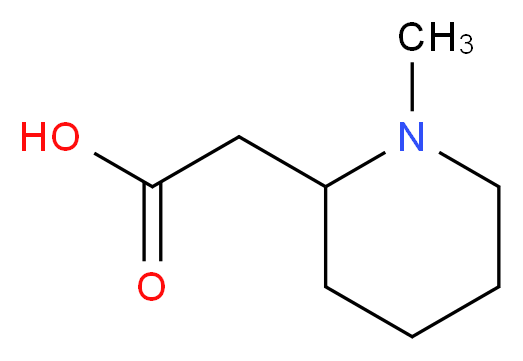 (1-methylpiperidin-2-yl)acetic acid_分子结构_CAS_107388-72-7)