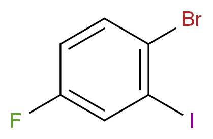 1-bromo-4-fluoro-2-iodobenzene_分子结构_CAS_202865-72-3