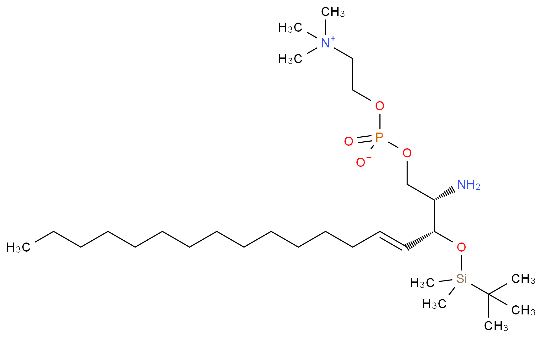 3-O-tert-Butyldimethylsilyl-D-erythro-sphingosylphosphorylcholine_分子结构_CAS_168411-99-2)