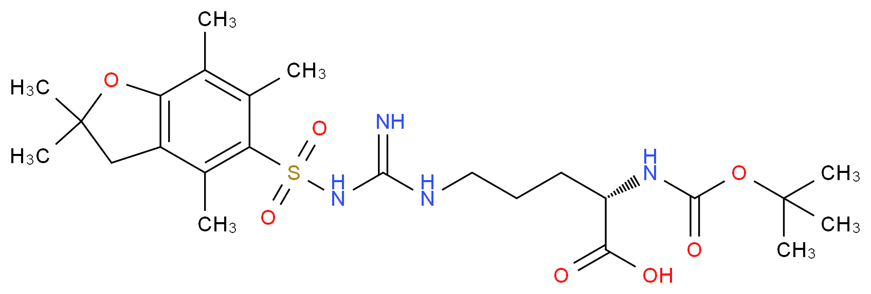 Boc-Arg(Pbf)-OH_分子结构_CAS_200124-22-7)