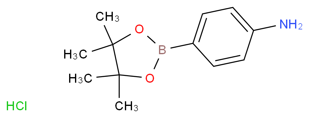 4-(tetramethyl-1,3,2-dioxaborolan-2-yl)aniline hydrochloride_分子结构_CAS_214360-73-3