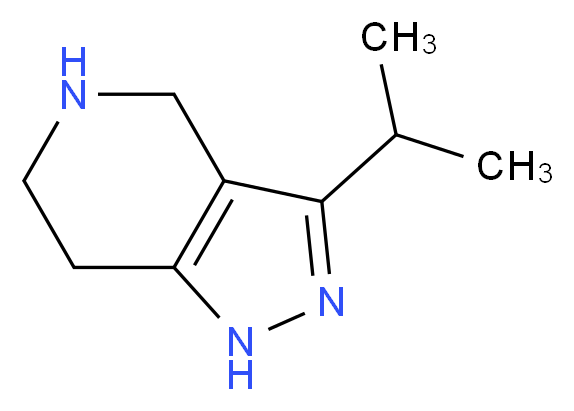 3-isopropyl-4,5,6,7-tetrahydro-1H-pyrazolo[4,3-c]pyridine_分子结构_CAS_1177284-02-4)