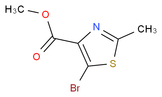 methyl 5-bromo-2-methyl-1,3-thiazole-4-carboxylate_分子结构_CAS_899897-21-3