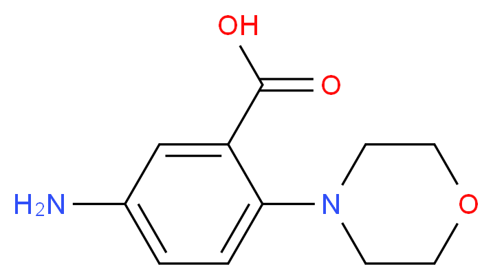 5-amino-2-(morpholin-4-yl)benzoic acid_分子结构_CAS_65989-45-9