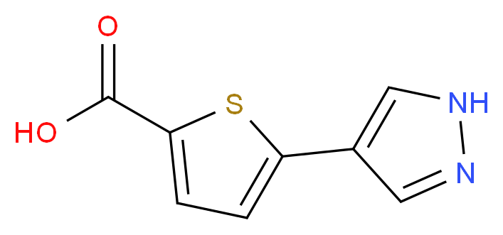 5-(1H-Pyrazol-4-yl)thiophene-2-carboxylic Acid   _分子结构_CAS_1017794-49-8)