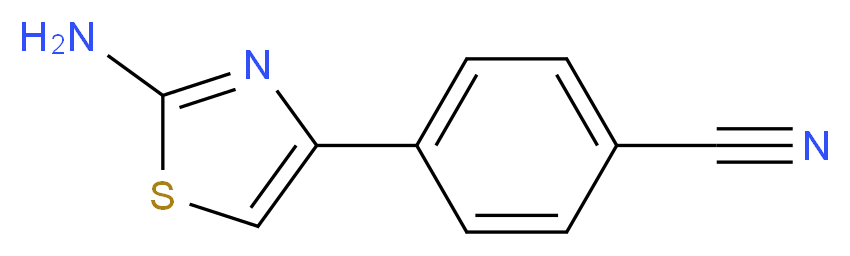 2-氨基-4-(4-氰基苯基)噻唑_分子结构_CAS_)