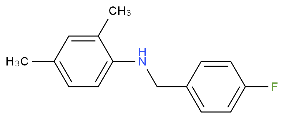 N-[(4-fluorophenyl)methyl]-2,4-dimethylaniline_分子结构_CAS_356531-49-2