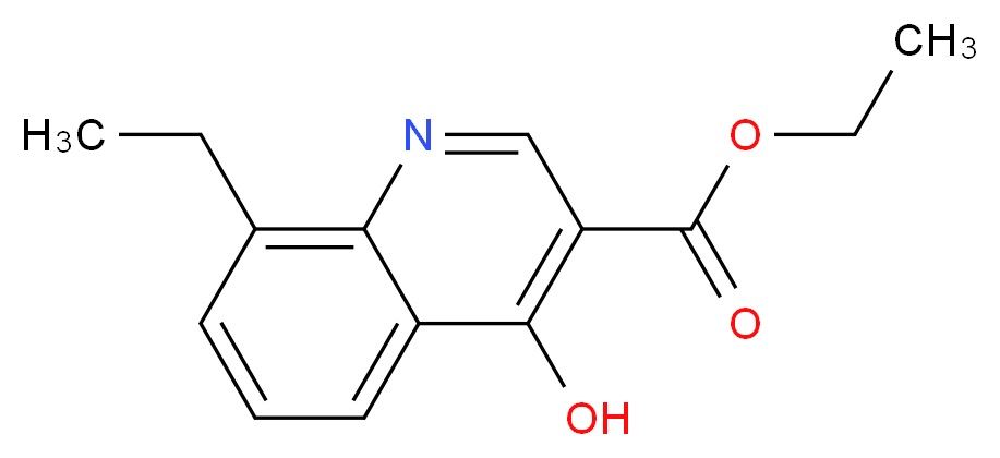 8-ETHYL-4-HYDROXYQUINOLINE-3-CARBOXYLIC ACID ETHYL ESTER_分子结构_CAS_63136-14-1)