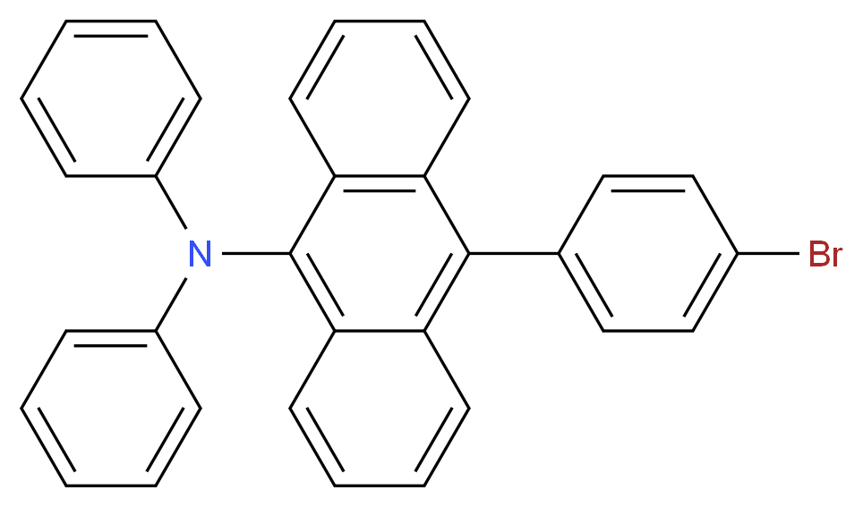 10-(4-bromophenyl)-N,N-diphenylanthracen-9-amine_分子结构_CAS_1314040-83-9