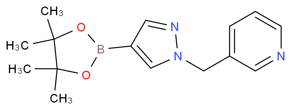 3-{[4-(tetramethyl-1,3,2-dioxaborolan-2-yl)-1H-pyrazol-1-yl]methyl}pyridine_分子结构_CAS_864754-21-2