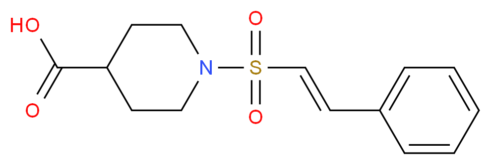 1-{[(E)-2-phenylvinyl]sulfonyl}piperidine-4-carboxylic acid_分子结构_CAS_260441-69-8)