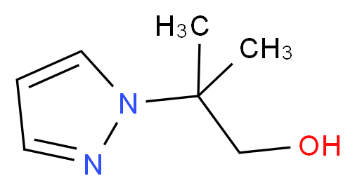 2-methyl-2-(1H-pyrazol-1-yl)propan-1-ol_分子结构_CAS_1177358-72-3