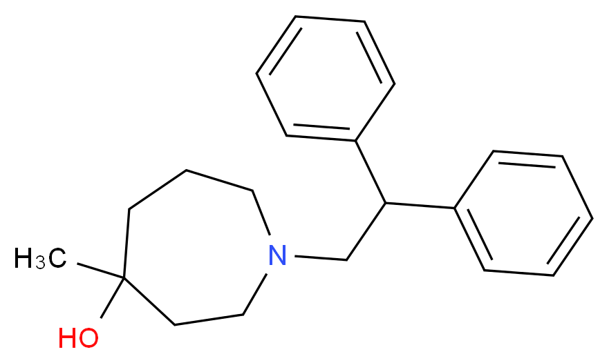 1-(2,2-diphenylethyl)-4-methylazepan-4-ol_分子结构_CAS_)