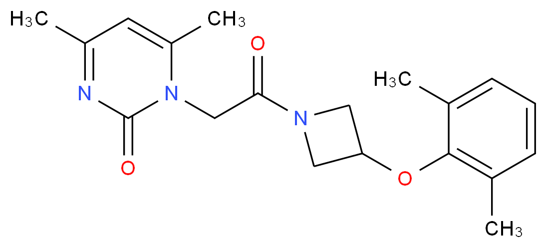 1-{2-[3-(2,6-dimethylphenoxy)-1-azetidinyl]-2-oxoethyl}-4,6-dimethyl-2(1H)-pyrimidinone_分子结构_CAS_)