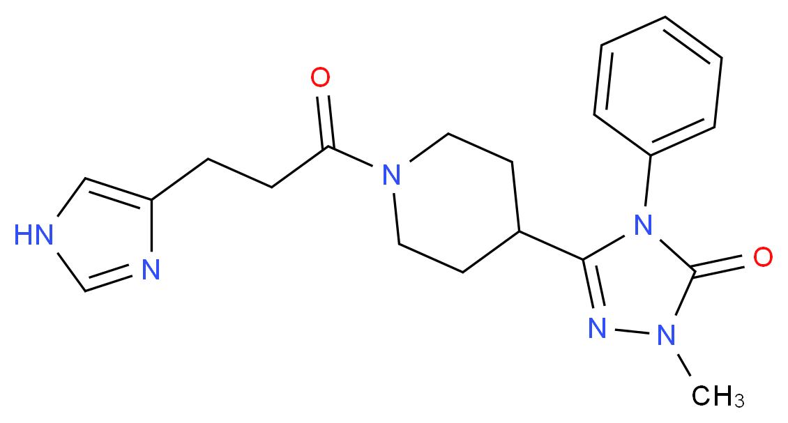 5-{1-[3-(1H-imidazol-4-yl)propanoyl]piperidin-4-yl}-2-methyl-4-phenyl-2,4-dihydro-3H-1,2,4-triazol-3-one_分子结构_CAS_)