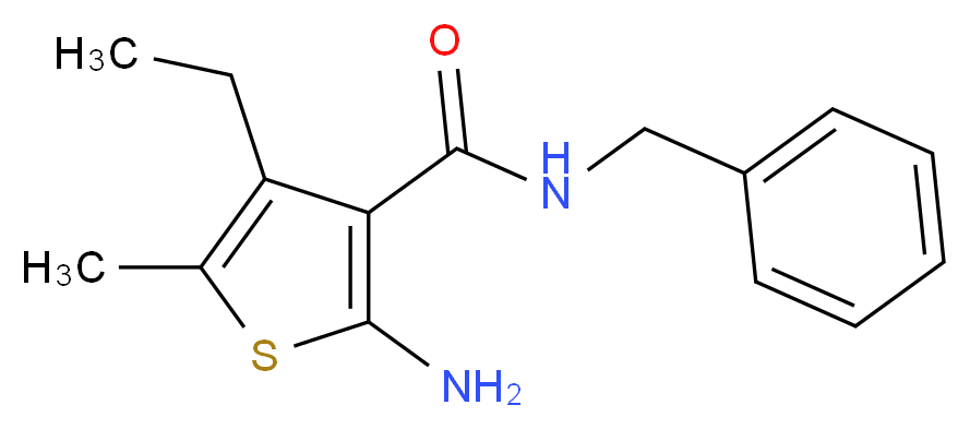 2-Amino-N-benzyl-4-ethyl-5-methylthiophene-3-carboxamide_分子结构_CAS_)