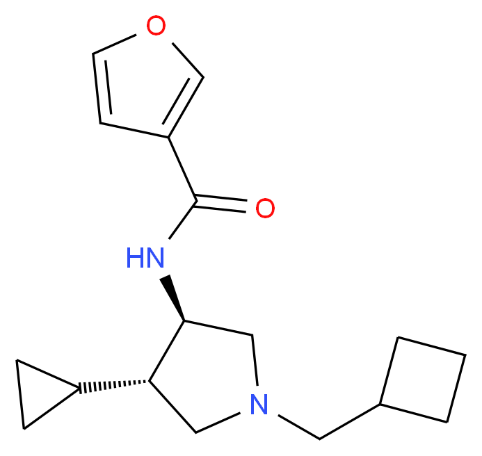 N-[(3R*,4S*)-1-(cyclobutylmethyl)-4-cyclopropyl-3-pyrrolidinyl]-3-furamide_分子结构_CAS_)
