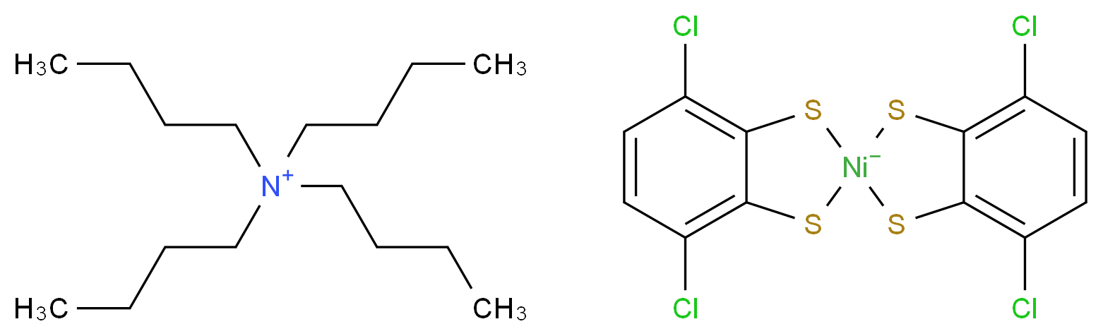 Tetrabutylammonium bis(3,6-dichloro-1,2-benzenedithiolato)nickelate_分子结构_CAS_87314-14-5)