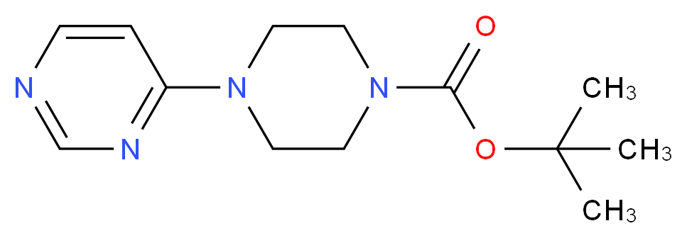 tert-butyl 4-(pyrimidin-4-yl)piperazine-1-carboxylate_分子结构_CAS_221050-89-1