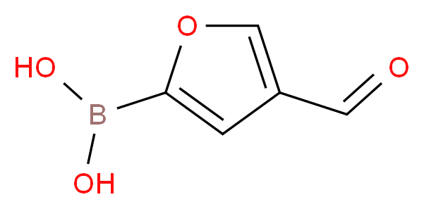 4-Formylfuran-2-boronic acid_分子结构_CAS_62306-78-9)