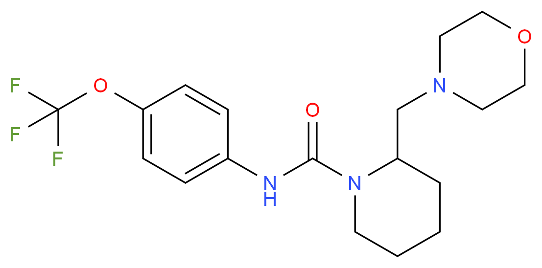 2-(morpholin-4-ylmethyl)-N-[4-(trifluoromethoxy)phenyl]piperidine-1-carboxamide_分子结构_CAS_)