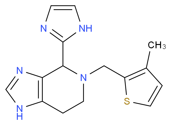 4-(1H-imidazol-2-yl)-5-[(3-methyl-2-thienyl)methyl]-4,5,6,7-tetrahydro-1H-imidazo[4,5-c]pyridine_分子结构_CAS_)